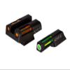 HiViz Litewave H3 Sight Tritium LitePipe Day/Night for CZ 75, Green/Orange litepipes w/White Front Ring,One Size,CZN421 view 1