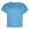 Loxdonz Girls Basic Dance Crop Top Kids Plain Short Sleeve Crop T-Shirt Tees Top (7-8 Years, Turquoise) view 1