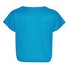 Loxdonz Girls Basic Dance Crop Top Kids Plain Short Sleeve Crop T-Shirt Tees Top (7-8 Years, Turquoise) view 2