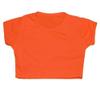 Loxdonz Girls Basic Dance Crop Top Kids Plain Short Sleeve Crop T-Shirt Tees Top Velma Costume (13 Years, Neon Orange) view 2