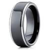 Silly Kings Jewelry Tungsten Wedding Band Black Tungsten Ring Shiny Polish Men & Women 8mm Tungsten Carbide Comfort Fit (9.5) view 1