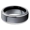 Silly Kings Jewelry Tungsten Wedding Band Black Tungsten Ring Shiny Polish Men & Women 8mm Tungsten Carbide Comfort Fit (9.5) view 2