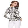 YEMAK Women's Knit Cardigan Sweater  3/4 Sleeve V-Neck Basic Classic Casual Button Down Soft Lightweight Knitted Top CO078LEO-IVR/GRY-S view 4