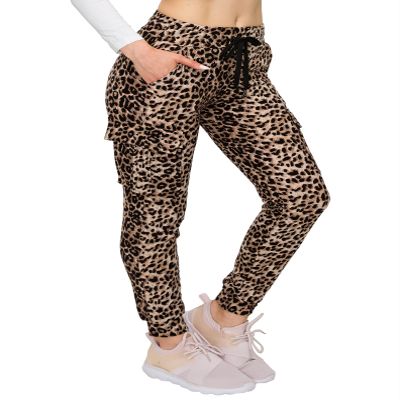 ALWAYS Animal Cargo Jogger Sweatpants - Women's Buttery Soft Cozy Comfy Casual Pocket Pants 377 L