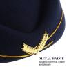 Amosfun Women Stewardess Cap Blue Stewardess Hat Woolen Flight Attendant Hat for Halloween Performance Cosplay Costume view 2