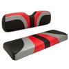RedDot Blade Golf Cart Front Seat Covers (Red/Silver/Carbon Fiber) Compatible with EZGO TXT/T48/Freedom TXT/Valor/RXV/Freedom RXV view 1