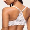 Katie Triangle Bralette for Women, Unpadded and Unlined Wireless Bra, Perfect Adjustable Everyday Lace Lingerie (Small, White) view 2