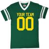Custom Dark Green & White Fan Jersey Choice of Economical 1 Color Print Youth Large view 1