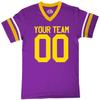 Custom Purple and Gold Fan Jersey Choice of Economical 1 Color Print Youth Small view 1