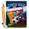 World Cup Costa Rica Flags Costa Rican Banner Room Wall Art Flag Poles For Outside House Patio Porch Lawn Garden Stand Tapestry Yard Sign FIFA Gifts Sport Fan Trophy Soccer Game Football Made In USA view 1