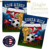 World Cup Costa Rica Flags Costa Rican Banner Room Wall Art Flag Poles For Outside House Patio Porch Lawn Garden Stand Tapestry Yard Sign FIFA Gifts Sport Fan Trophy Soccer Game Football Made In USA view 3