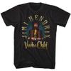 Jimi Hendrix 1960s Psychedelic Musical Icon Voodoo Child Black Adult T-Shirt Tee view 1