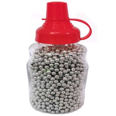 LIANG JING JING 3000Qty 4.5mm Steel BBS .177Caliber Znic Plated Precision Balls Steel Pellets Bottle Package