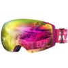 OutdoorMaster Ski Goggles PRO - Frameless, Interchangeable Lens 100% UV400 Protection Snow Goggles for Men & Women (Rose Frame VLT 17% Rose Lens and Free Protective Case) view 1