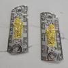 1911 Grips SAN Judas ST. Jude Full Size Grips Government Ambi Cut Nickel/Gold view 2