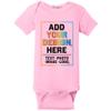 TEEAMORE Custom Bodysuits for Baby Personalized Bodysuit Design Your Own Add Your Text Image Pink view 1