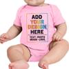 TEEAMORE Custom Bodysuits for Baby Personalized Bodysuit Design Your Own Add Your Text Image Pink view 2