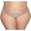 Ashley Graham Womens Crisscross Lace Thong Beige Cappuccino XL view 1