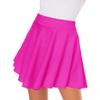 Afibi Casual Mini Stretch Waist Flared Plain Pleated Skater Skirt (XX-Large, Coral) view 4