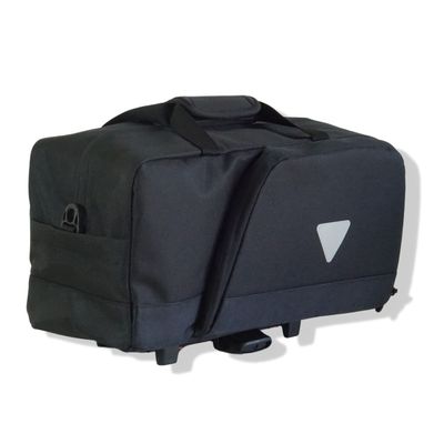 Vincita Nash Bike Trunk Bag with Expandable Panniers  Quick-Release KLICKfix UniKlip System  Universal Fit Rear Rack Carrier for Commuting & E-Bikes (Rain Cover Included) (Black)