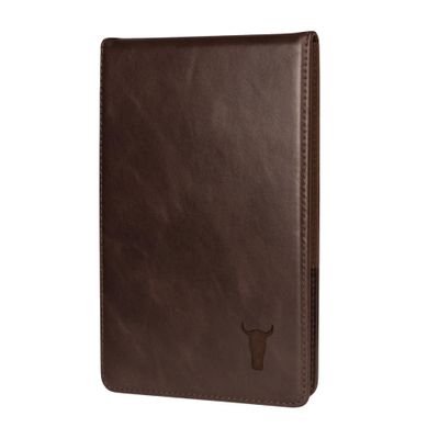 TORRO Golf Scorecard and Yardage Book Holder Genuine Leather Golf Scorecard and Yardage Wallet with Pencil Loop (Dark Brown)