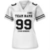 Custom Replica Football Jersey for Women Add Your Team Name and Number Personalized T-Shirt 2 Sided White view 1