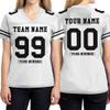 Custom Replica Football Jersey for Women Add Your Team Name and Number Personalized T-Shirt 2 Sided White view 2