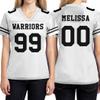 Custom Replica Football Jersey for Women Add Your Team Name and Number Personalized T-Shirt 2 Sided White view 3