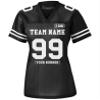 Custom Replica Football Jersey for Women Add Your Team Name and Number Personalized T-Shirt 2 Sided Black view 1