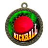 2-1/2 Inch Die-Cast Metal Award Medallion with Antique Gold Finish and Attached 2 Inch Full Color Laminated Sport Insert. view 1