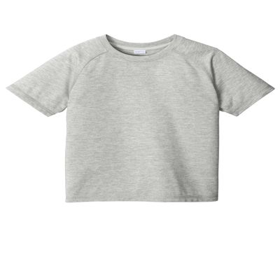 SPORT-TEK Youth PosiCharge Tri-Blend Wicking Raglan Tee Light Grey Heather