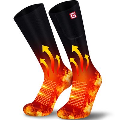 Heated Socks for Men Women,2 * 4000mAh Rechargeable Electric Heated Socks Washable Winter Foot Warmer for Hunting,Skiing,Hiking,Cycling,Camping,Skating