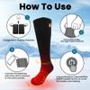 Heated Socks for Men Women,2 * 4000mAh Rechargeable Electric Heated Socks Washable Winter Foot Warmer for Hunting,Skiing,Hiking,Cycling,Camping,Skating view 2