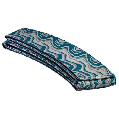 Outdoor Heights Super Round Trampoline Replacement Safety Pad |Spring Cover for Rectangular Trampoline | Durable, Water Resistant, 10" Wide| Fits Most Brands| 11 Foot - Maui Marble