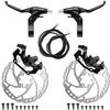 RUJOI Bike Disc Brake Kit, Aluminum Front and Rear Caliper, Full Aluminum Alloy Bicycle Brake Lever, 160mm Rotor, Mechanic Tool-Free Pad Adjuster for Road Bike, Mountain Bike view 1