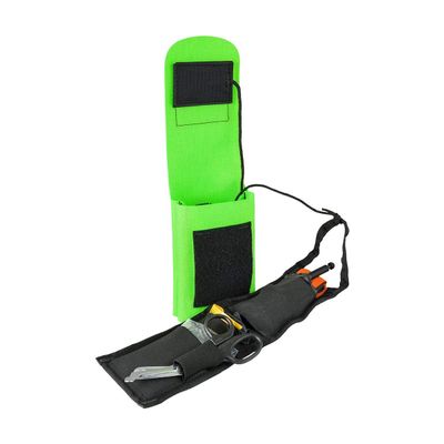 Arborist Medical Kit - Professional Version - Neon Green Pouch with Tourniquet, Gauze, Bandagem, Shears & Gloves
