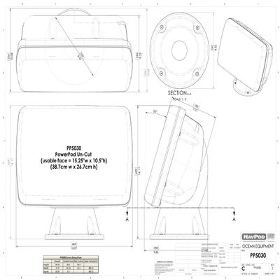 NavPod PP5030-02 PowerPod Pre-Cut for Garmin GPSMAP 8416xsv/8616xsv