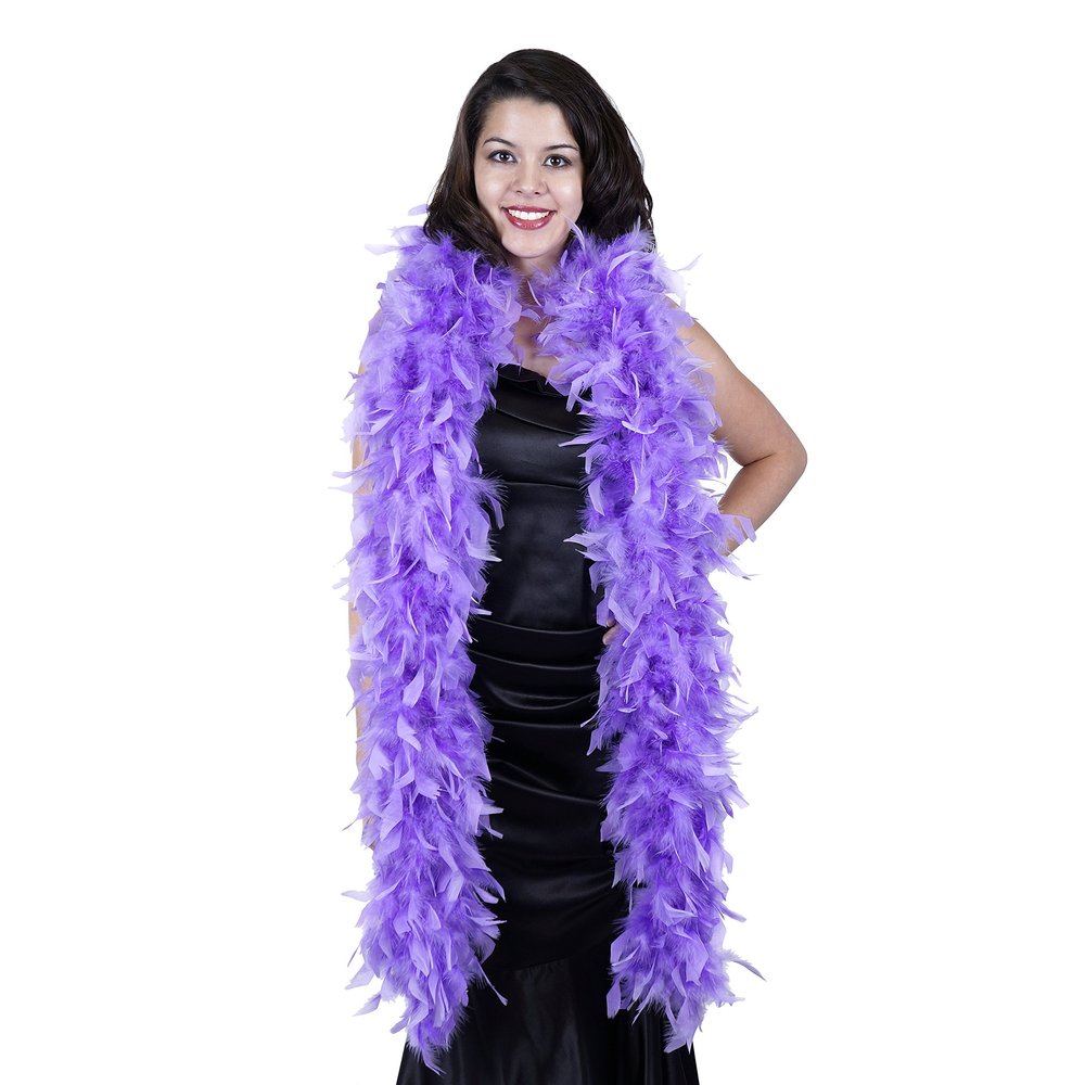 ZUCKER Feather Chandelle Boa - (72 Inch) Heavy Feather Boas for Adults - Roaring 20's Costume, Mardi Gras Party Boa