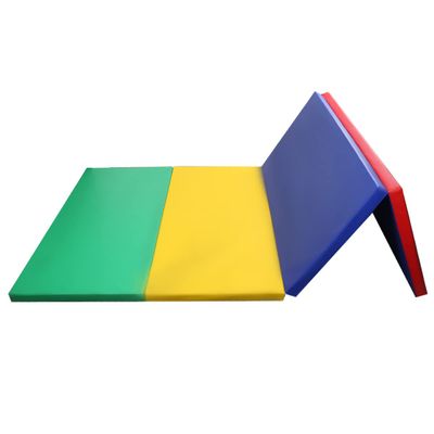 Geniqua Gymnastics Mat 4'X10'X2" Folding Stretching Mat Fitness Home Workout Yoga Tumbling Pad