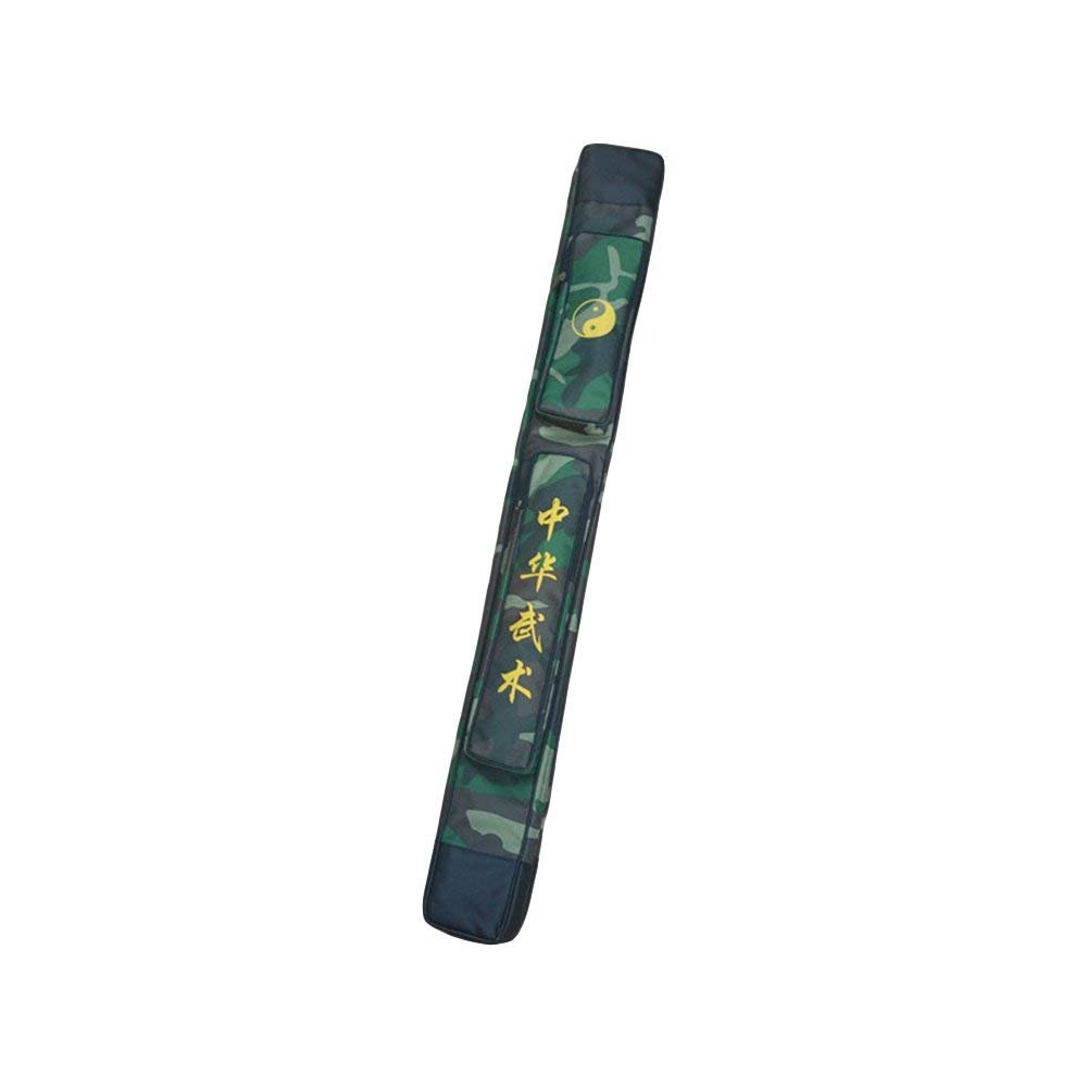 SOFIALXC Taichi Sword Carrying Bag - Chinese Kung Fu Sword Bag, Double Layer Case, Martial Arts Weapons Case, Shoulder Bag, Green, Camouflage