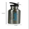 CustomGiftsNow My New Name is Daddy - 20 Ounce Summer Stainless Steel Water Bottle with Straw Lid view 3