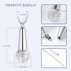 zeqingjw Microphone Cremation Jewelry for Ashes Urn Pendant Necklace with Crystal Stainless Steel Keepsake Memorial Ash Jewelry (Customize) view 2
