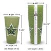 eXpace 32 oz Plastic Tumblers Stadium Cups, Military Green, 6 Pack view 2