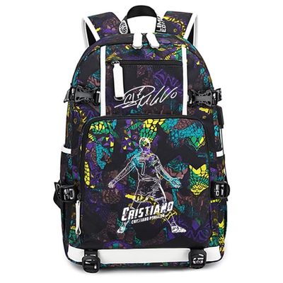 Soccer Player 7 Luminous Multifunction Backpack Travel Football Fans Bag For Men Women (Style 4)