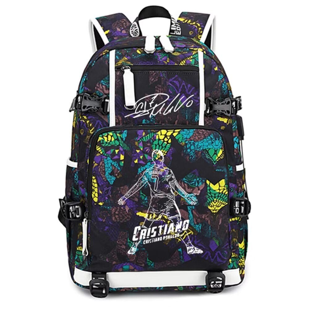 Soccer Player 7 Luminous Multifunction Backpack Travel Football Fans Bag For Men Women (Style 4)