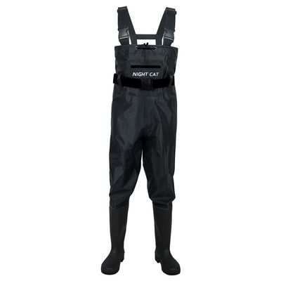 Night Cat Fishing Wader for Men Women Waterproof Hunting Chest Wader with Boots Belt Breathable Lightweight Black Size 14
