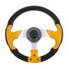 gazechimp Aluminum 12.4inch/31.5cm 3-Spoke Steering Wheel with Soft, Fit Marine Pontoon Boat Replacement Part, view 2