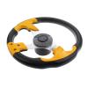 gazechimp Aluminum 12.4inch/31.5cm 3-Spoke Steering Wheel with Soft, Fit Marine Pontoon Boat Replacement Part, view 3