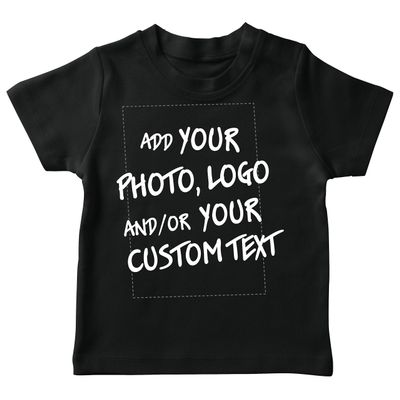 lepni.me Kids T-Shirt Make Your Own Personalised Design with Favorite Photo or Custom Text (14-15 Years Black Multi Color)