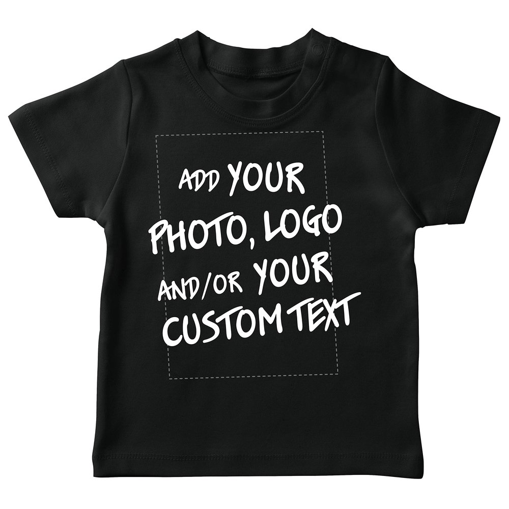 lepni.me Kids T-Shirt Make Your Own Personalised Design with Favorite Photo or Custom Text (14-15 Years Black Multi Color)